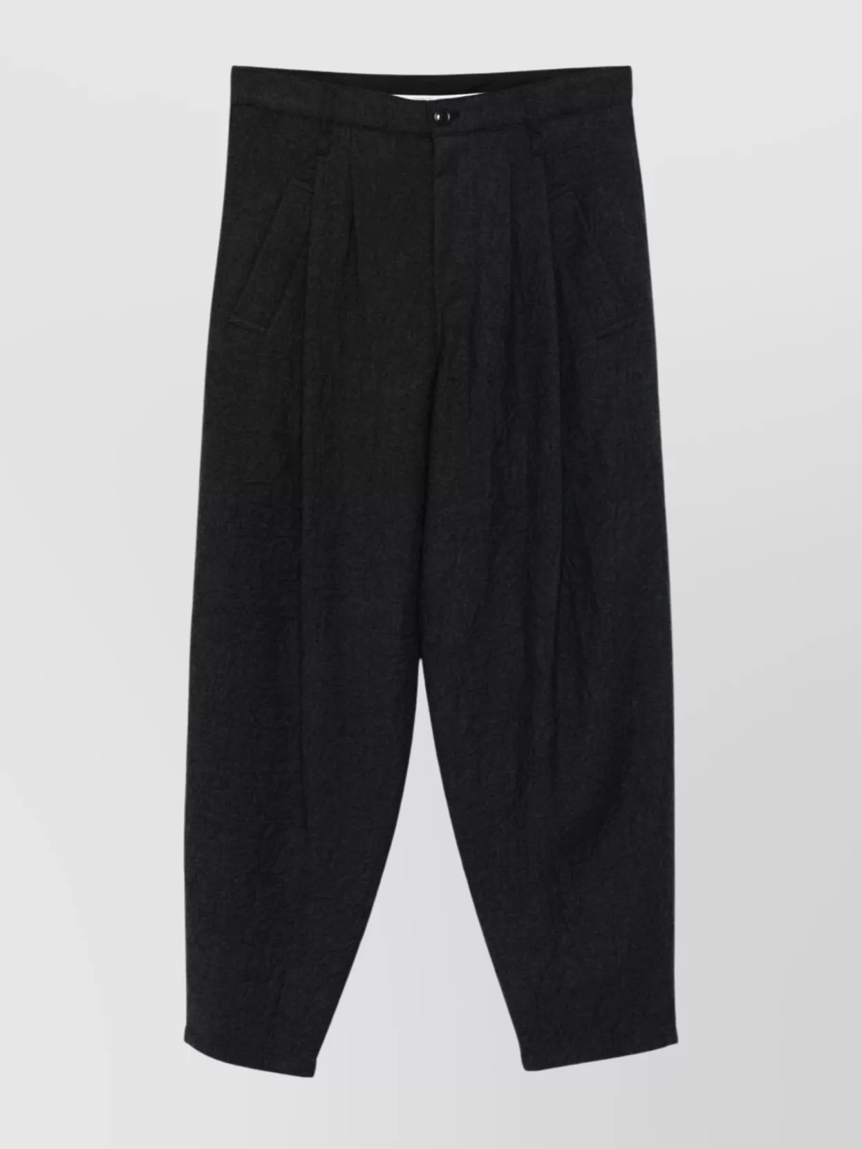 Giorgio Armani Straight Trousers With Front Pleats And Belt Loops In Blue