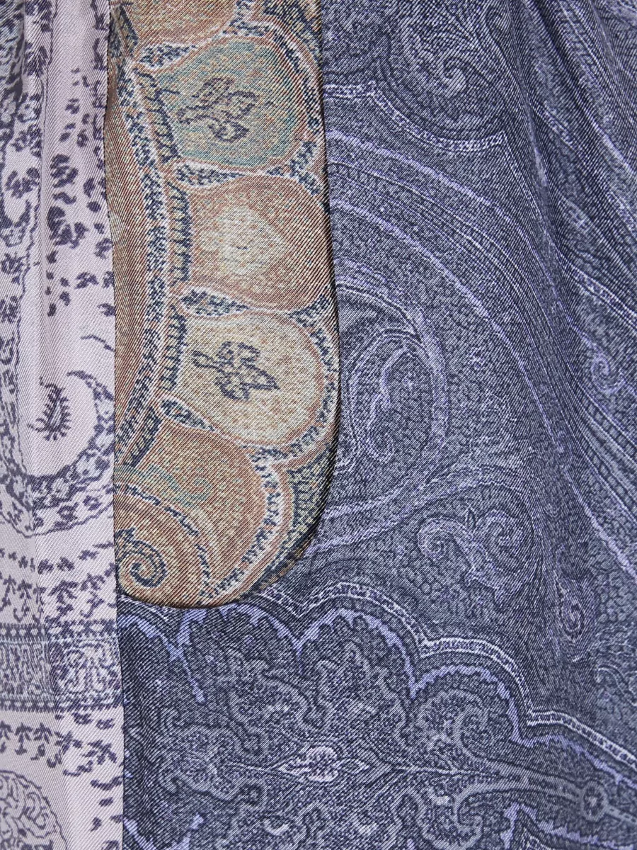 Pierre Louise Mascia Aloe Paisley Pattern Straight Leg Trousers