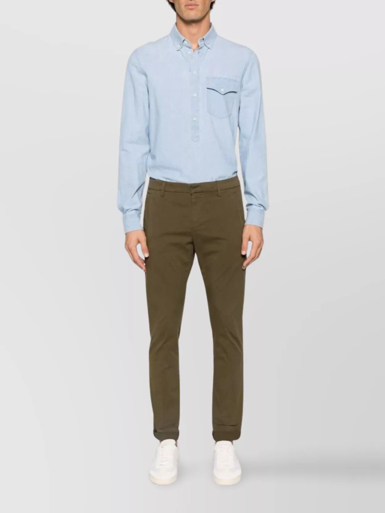 Dondup Gaubert Jeans With Pockets And Loops In Brown