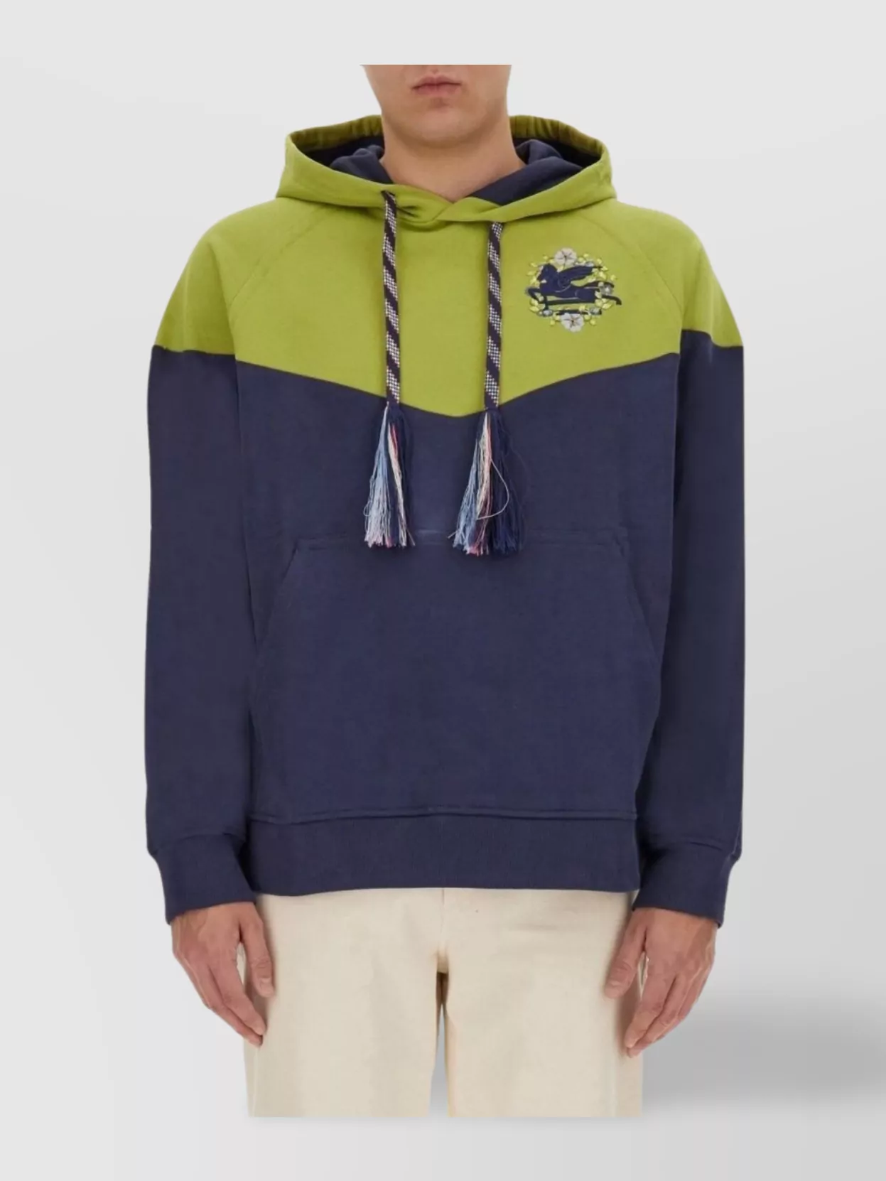 Etro Logo Hooded Sweatshirt Kangaroo Pocket