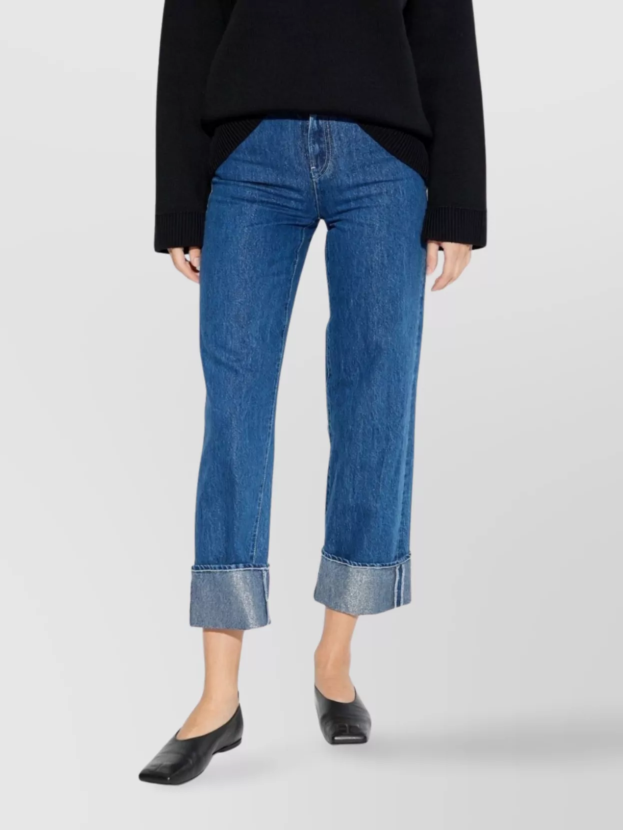 Emporio Armani Cropped Leg Denim Cotton Jeans