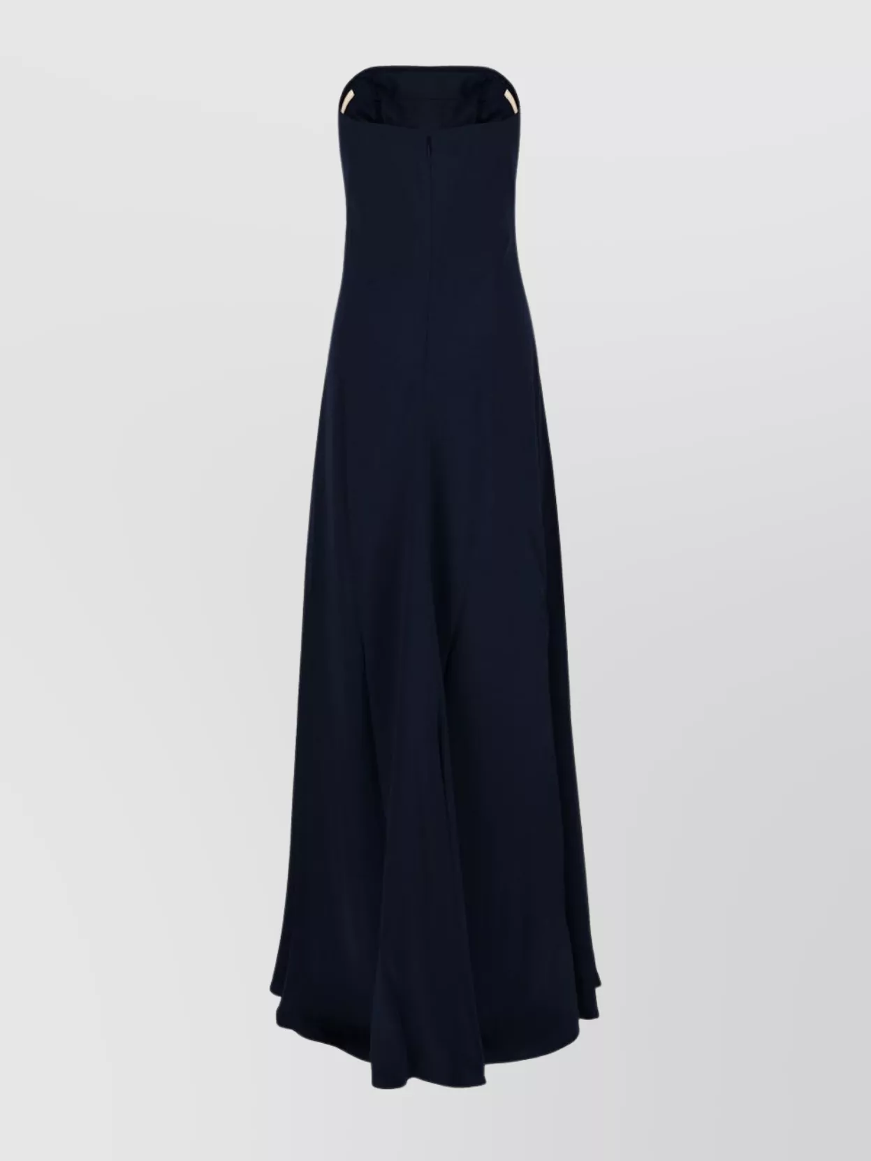 Genny Long Strapless Dress Draped Detail In Blue