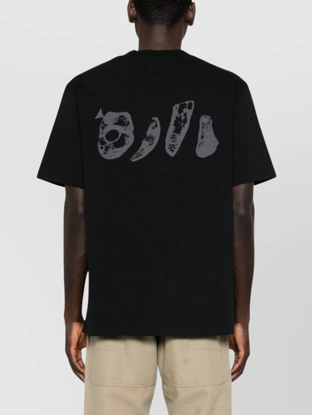 Roa Graphic Print Boxy Crew Neck T-shirt In Black