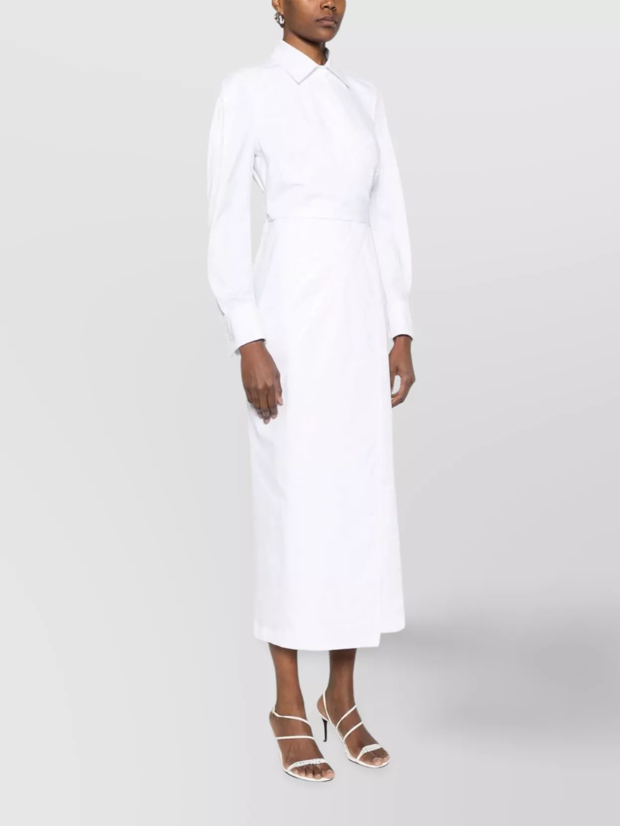 Max Mara Midi Wrap Dress Long Sleeves