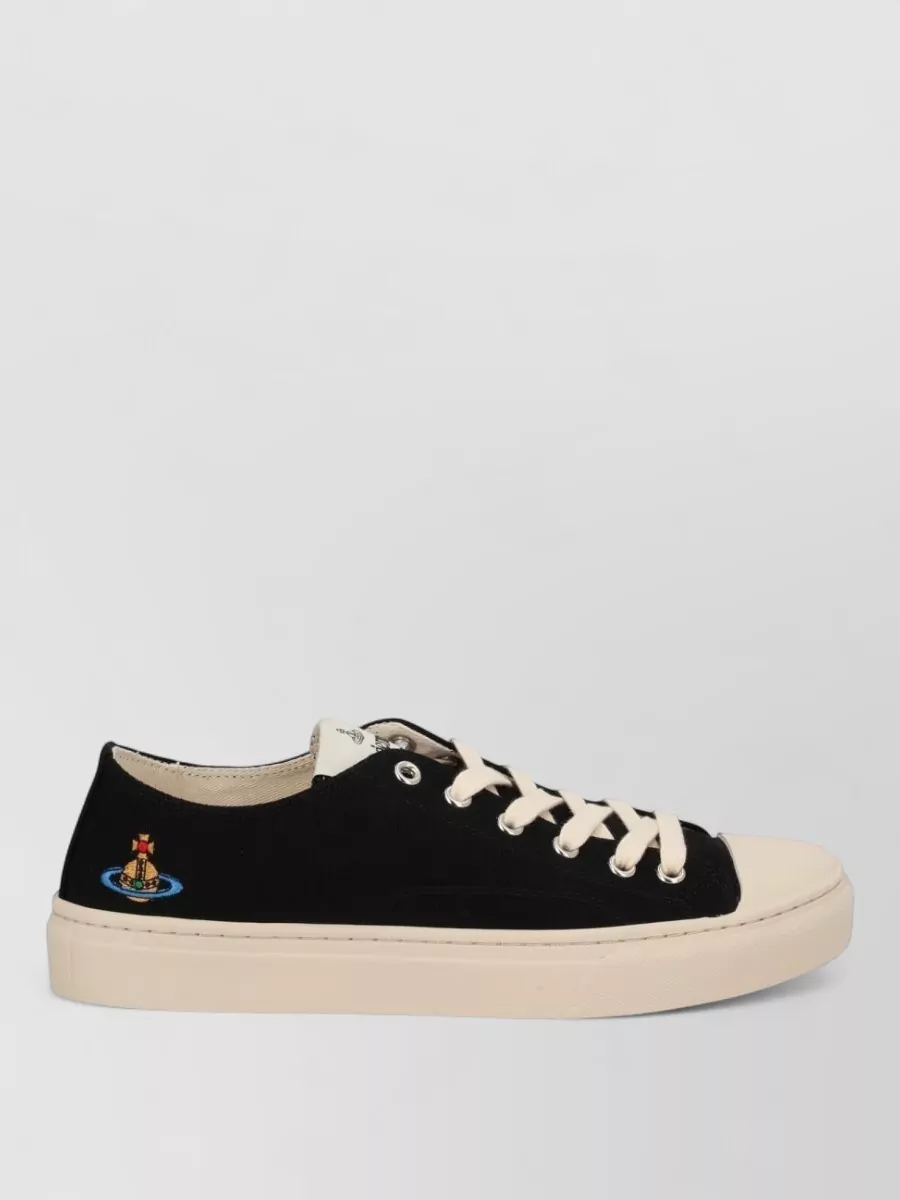 Vivienne Westwood Canvas Low Top Sneakers Rubber Sole