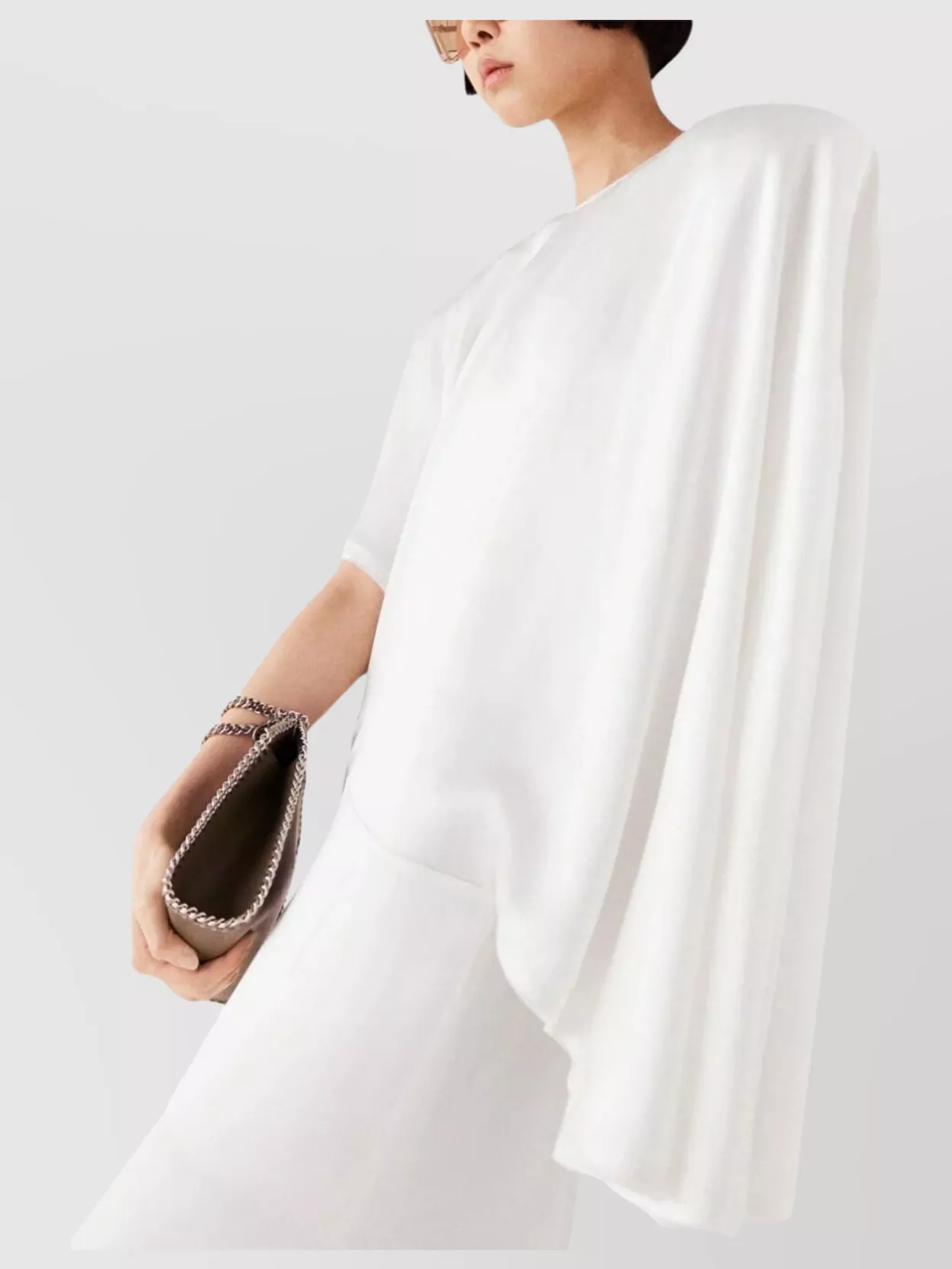 Stella Mccartney Draped Midi Dress Ruched Detail