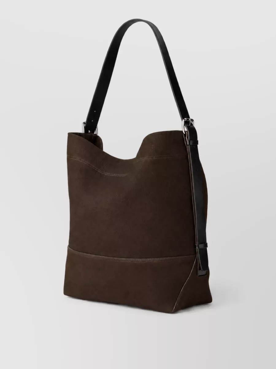 Lemaire Leather Belted Tote Bag