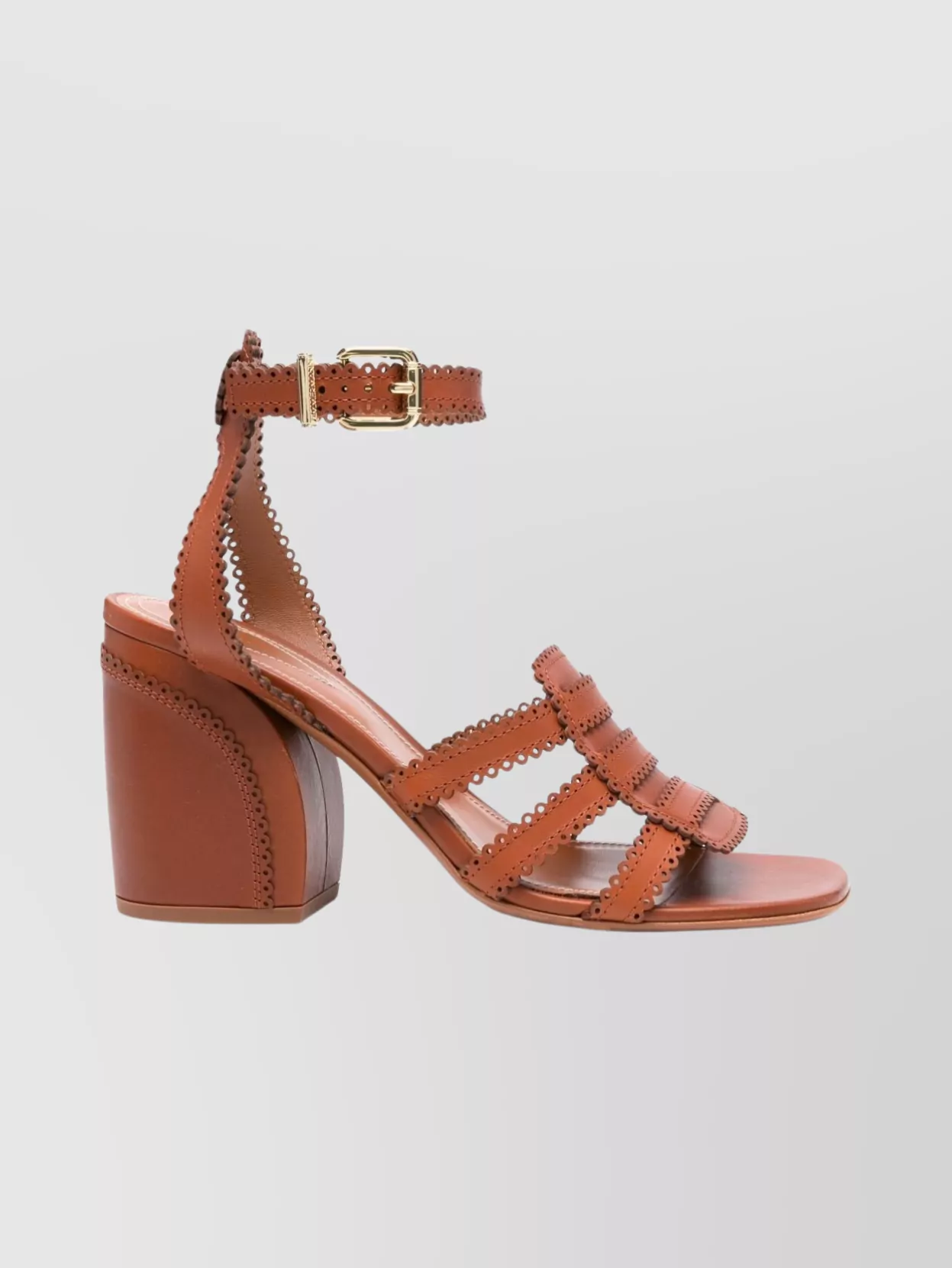 Zimmermann Leather Sandals With Block Heel And Open Strap