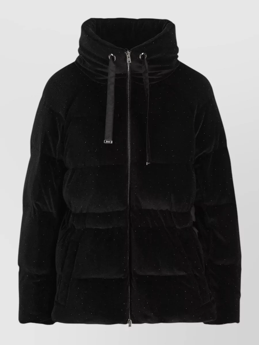Herno cotton funnel-neck puffer jacket