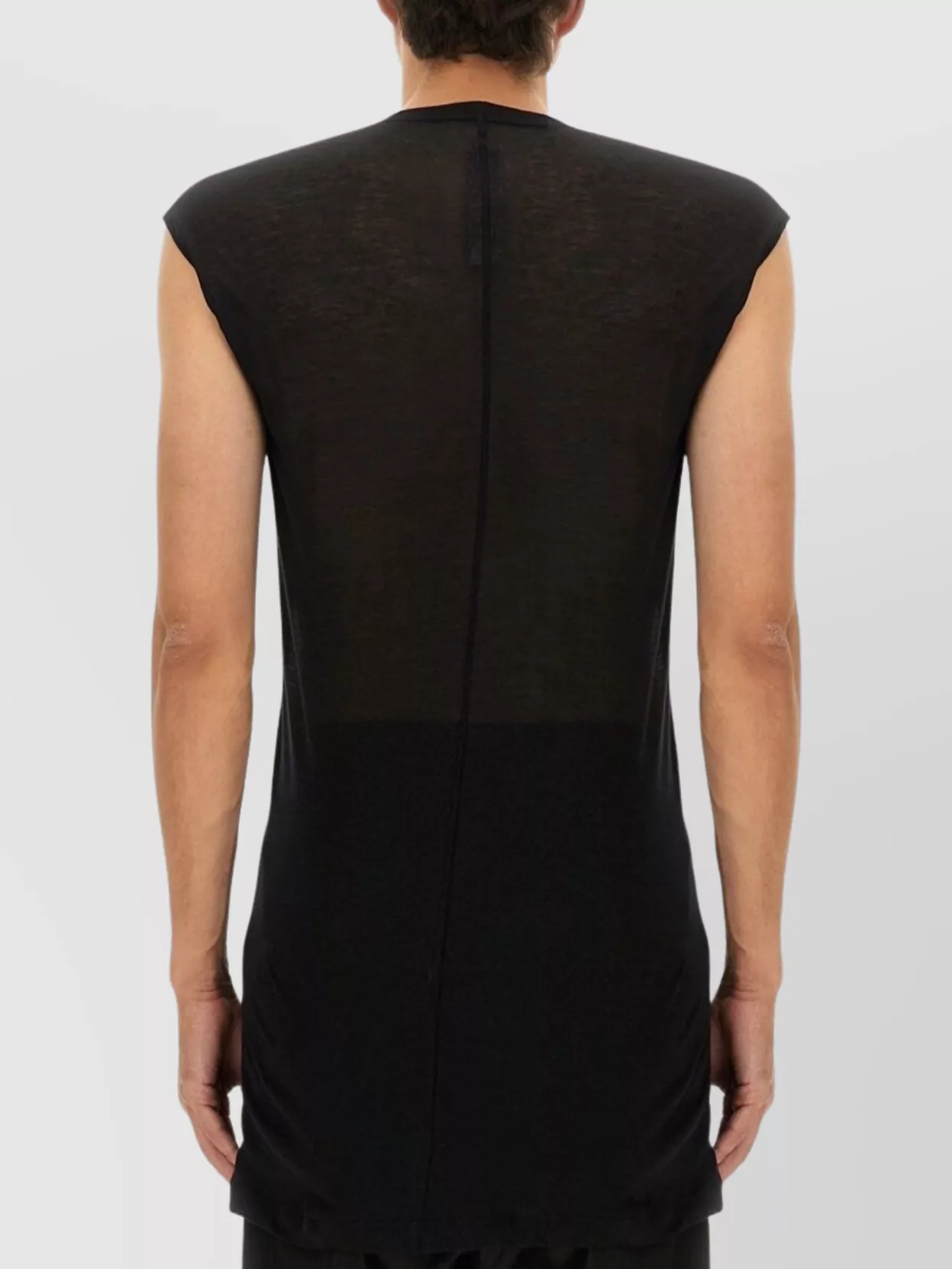 Rick Owens "Dylan" Deep V-Neckline Sleeveless T-Shirt