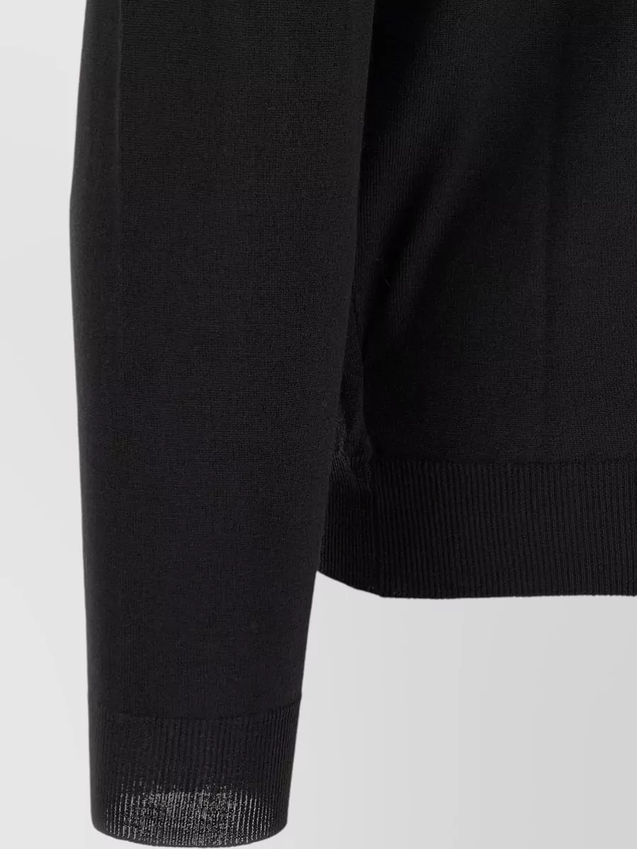 Zanone Wool Long-Sleeve Polo Shirt
