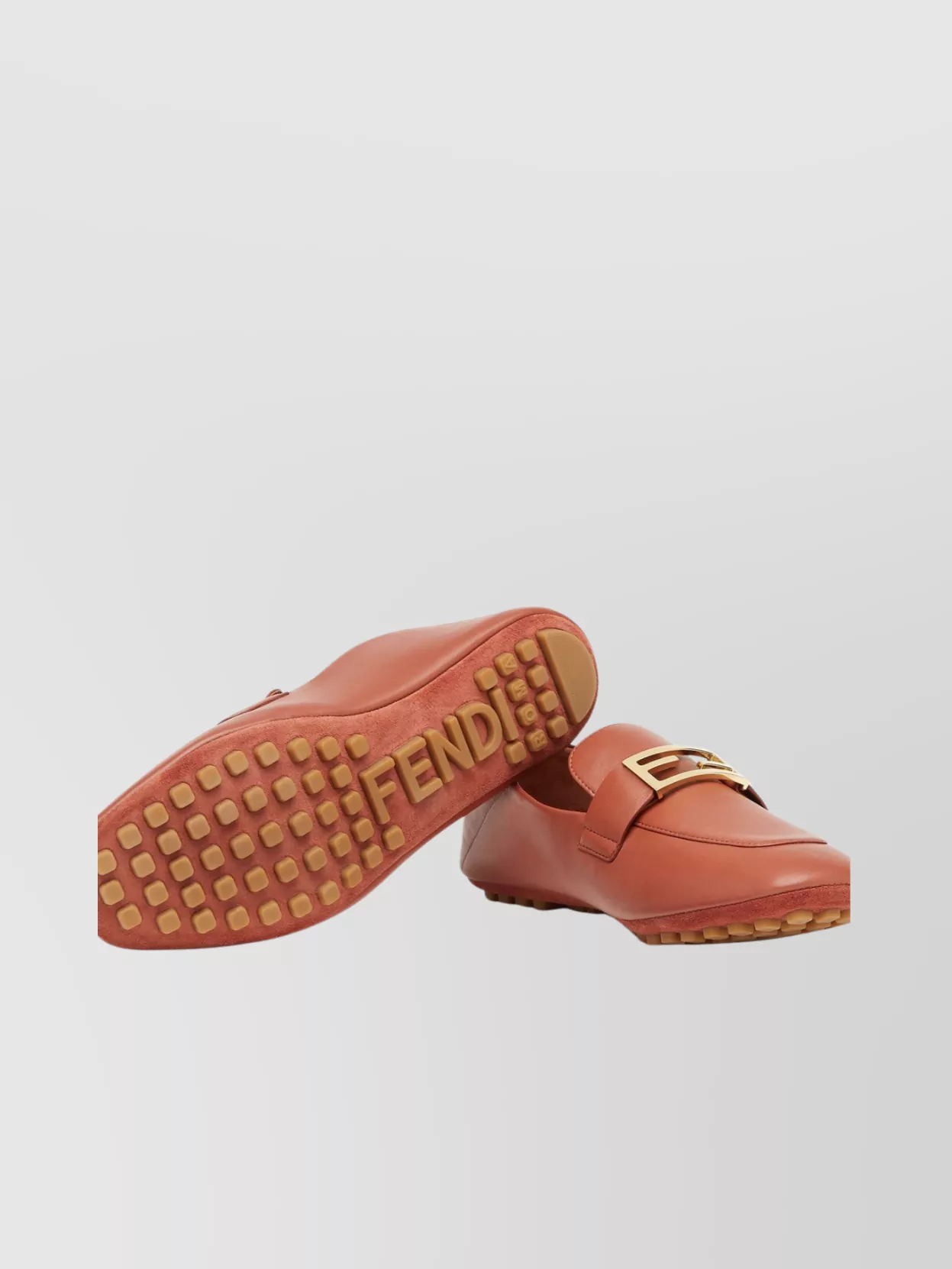 Fendi Square Toe Baguette Loafers