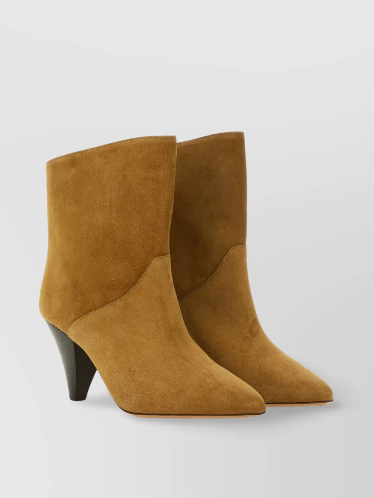 ISABEL MARANT "LOLINE" SUEDE CONE HEEL ANKLE BOOTS