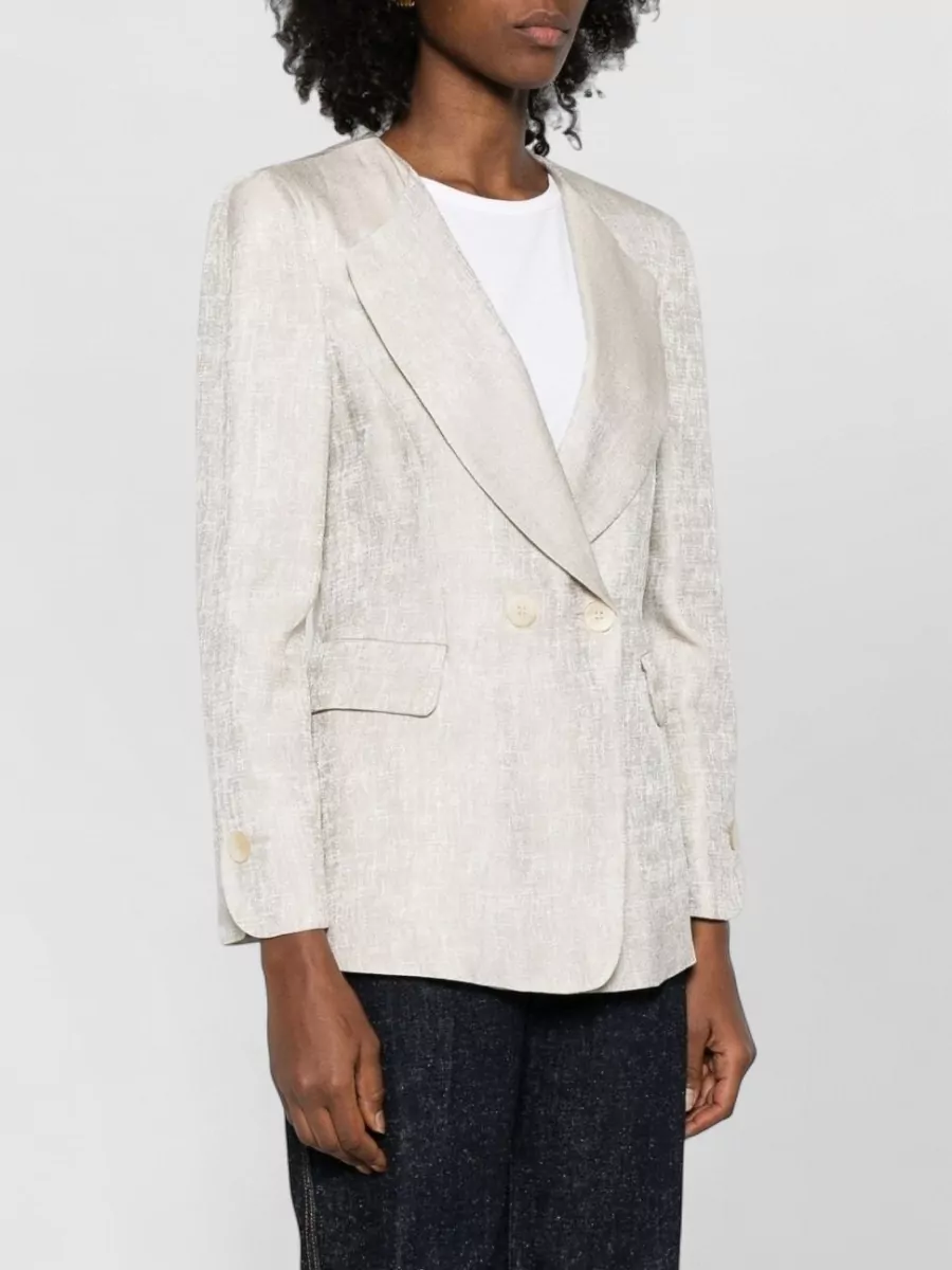 Emporio Armani Tailored Double Breasted Jacket Notch Lapel