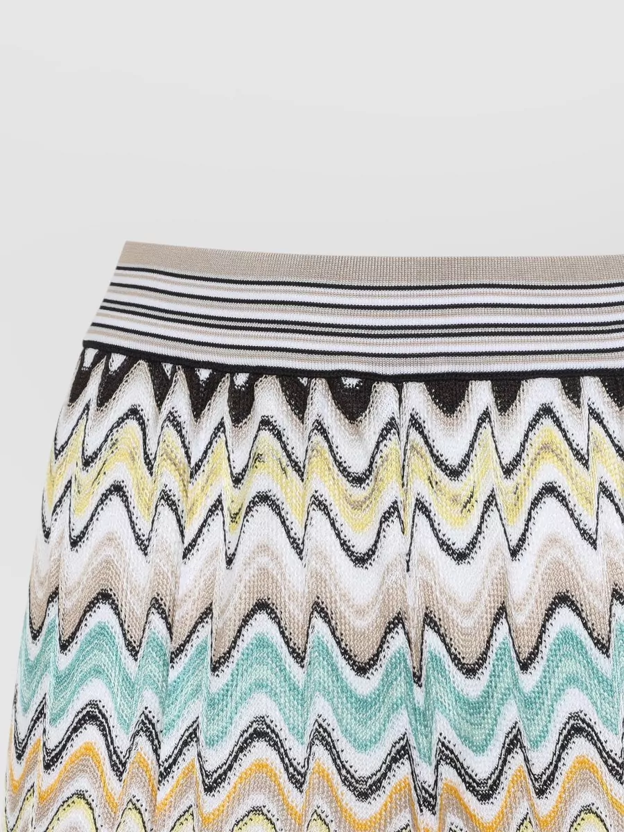Missoni Zigzag-Knit Wide-Leg Knitted Trousers