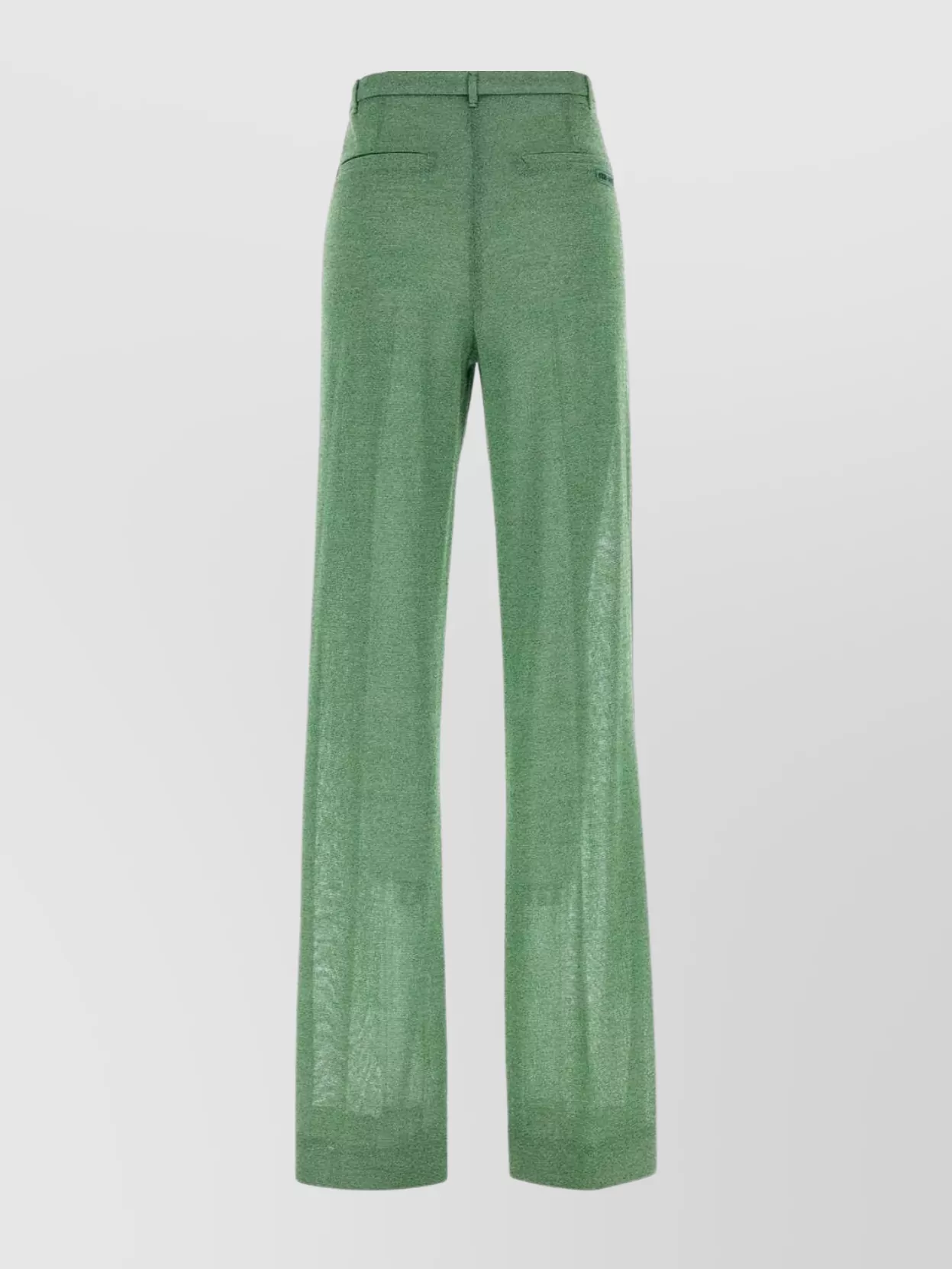 Miu Miu Wide Leg Viscose Blend Trousers In Green
