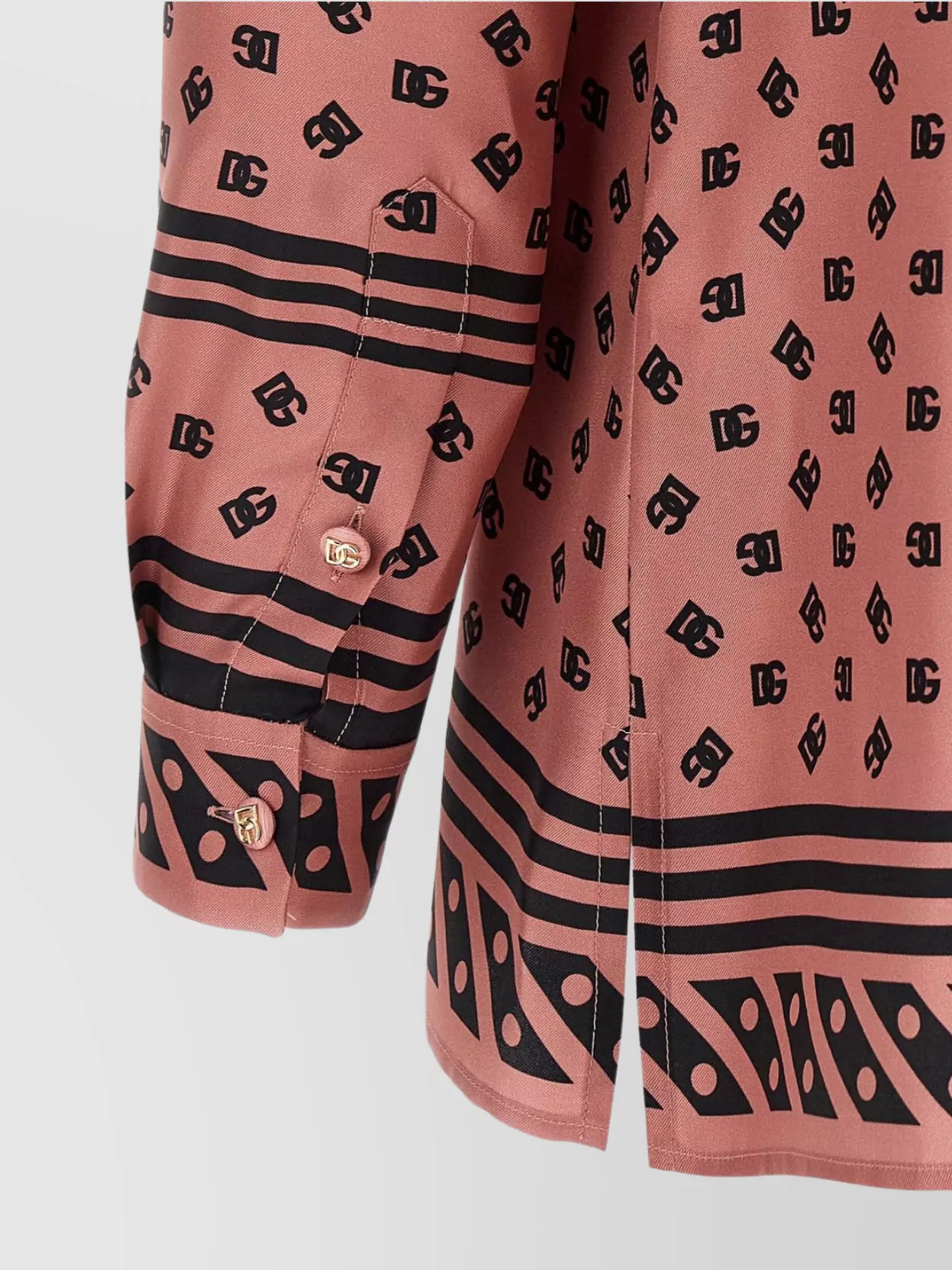 Dolce & Gabbana Silk Shirt With Collared Neck And Long Sleeves