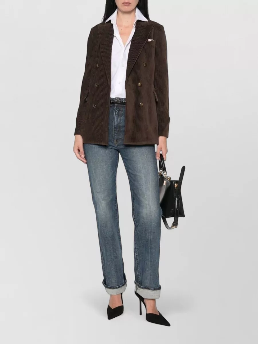 Circolo 1901 Corduroy Double-Breasted Blazer