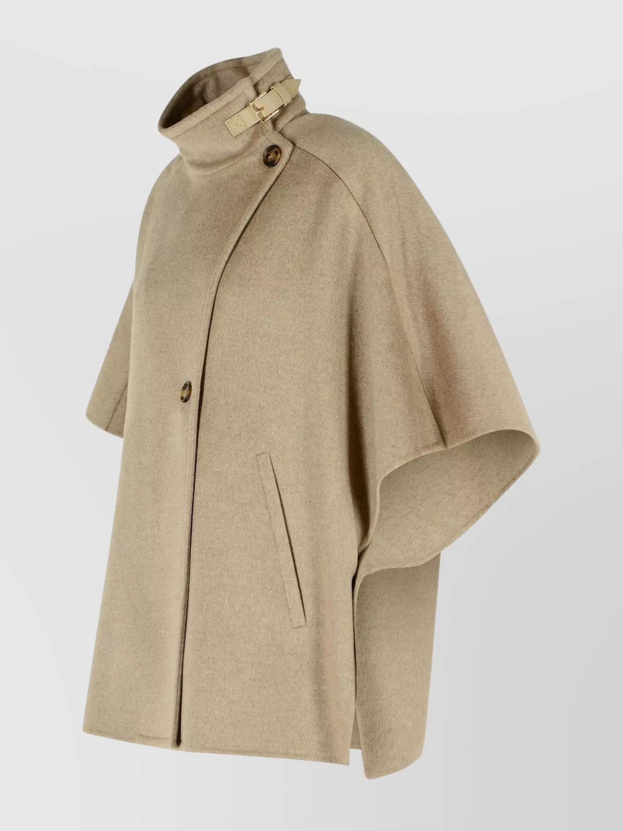 Max Mara 'Derrik' Cashmere Cape Featuring Buckle Detail