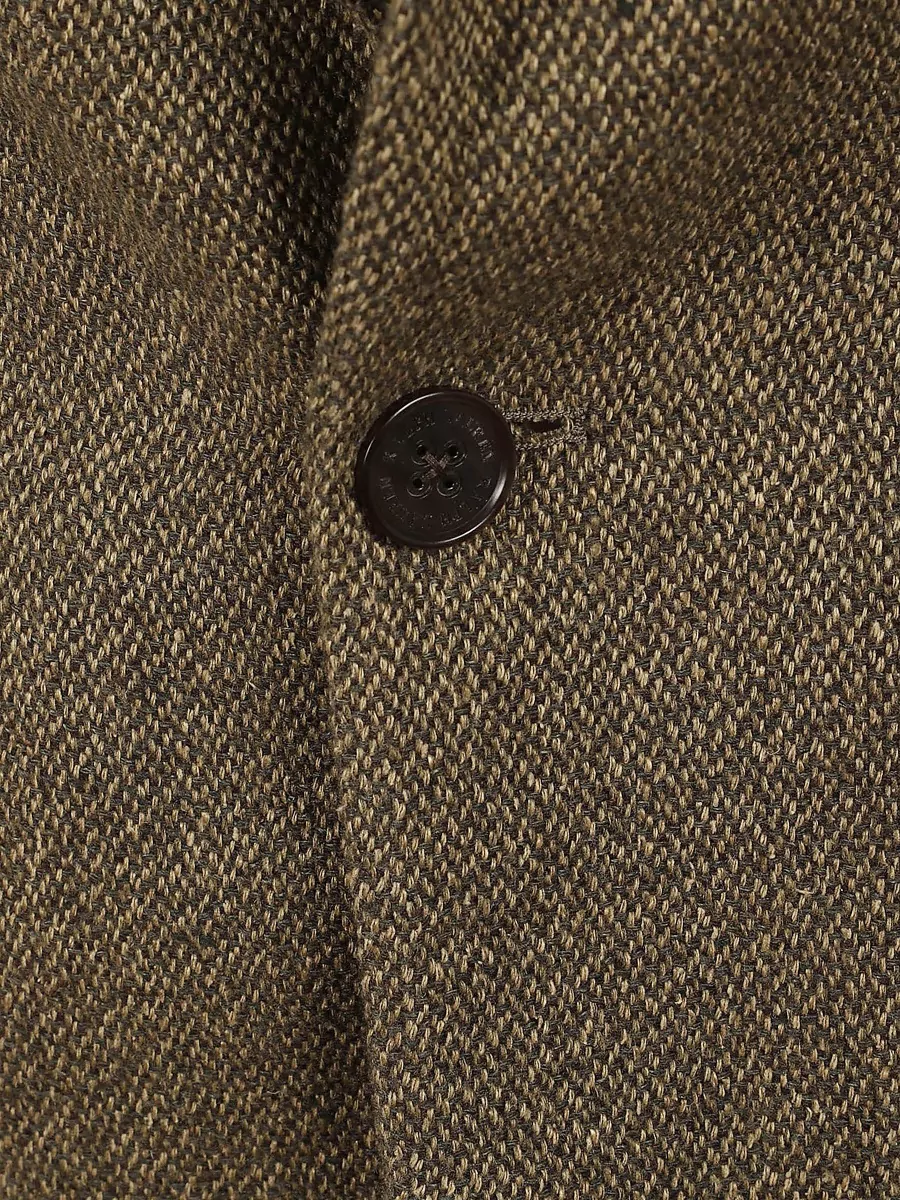 Ralph Lauren Cashmere Linen Herringbone Single-Breasted Blazer