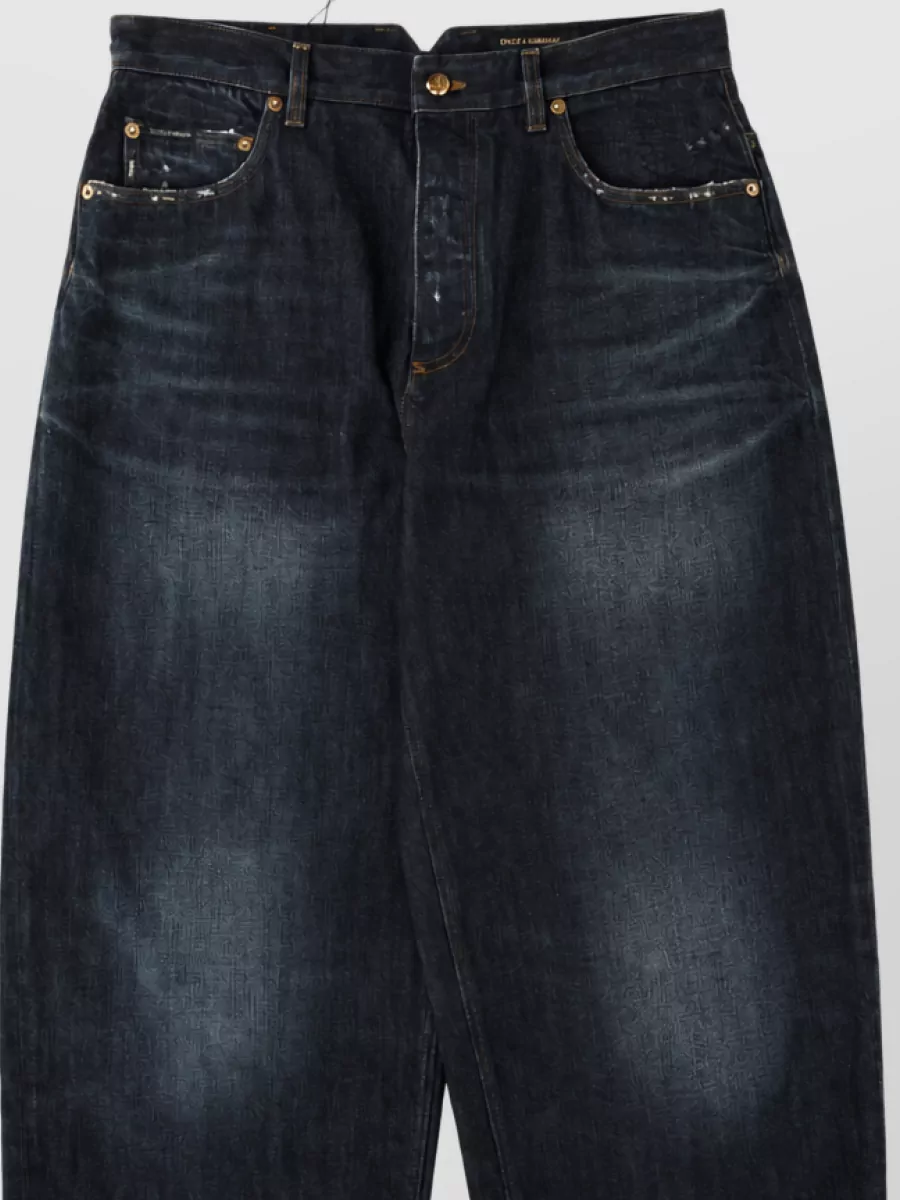 Dolce&Gabbana Logo-embroidered denim jeans