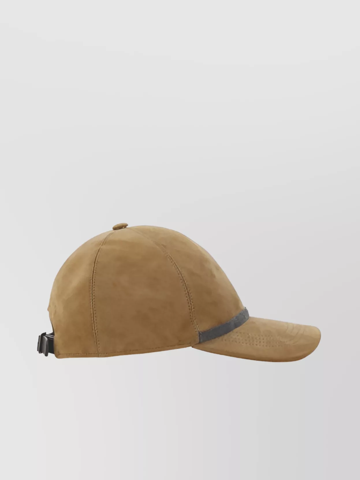 Shop Brunello Cucinelli Top Button Calfskin Baseball Hat