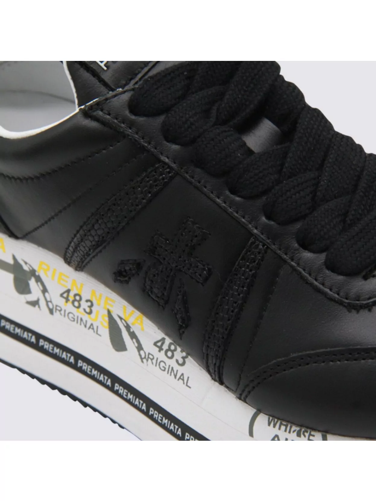Premiata Low Top Sneakers With Contrast Platform Sole