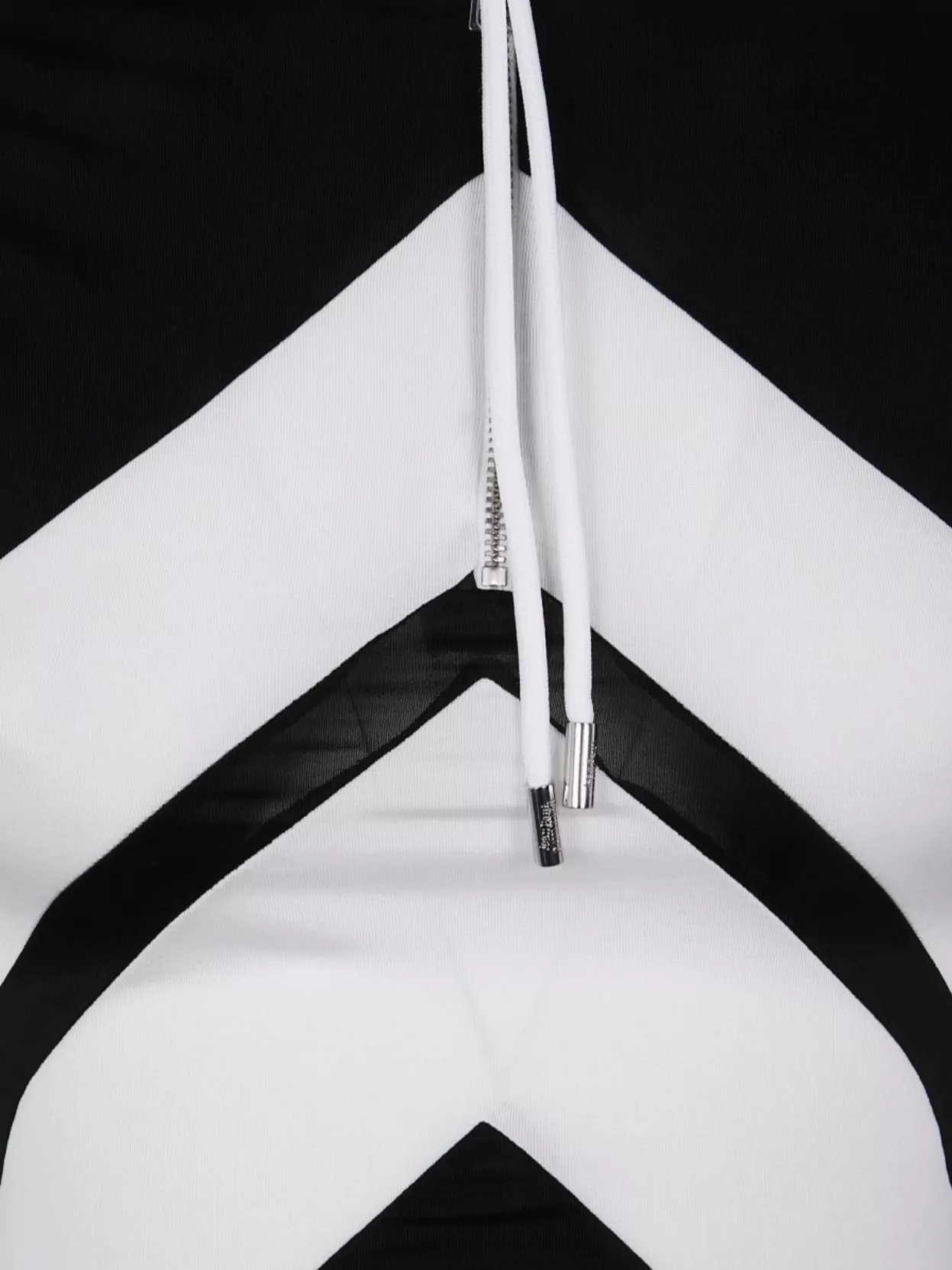 Jean Paul Gaultier Chevron Hooded Baby T-Shirt With Drawstring Detail