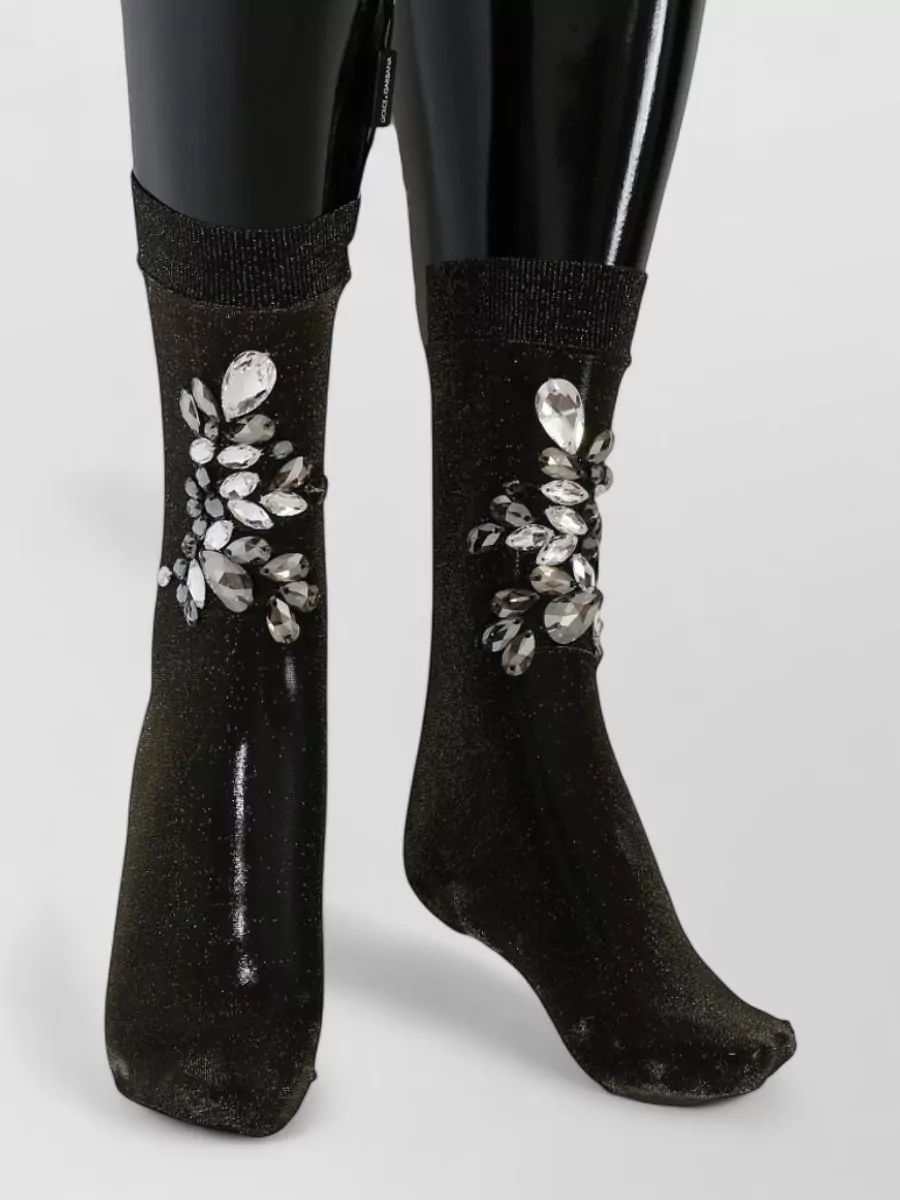 Dolce&Gabbana Crystal Embellished Ankle Socks