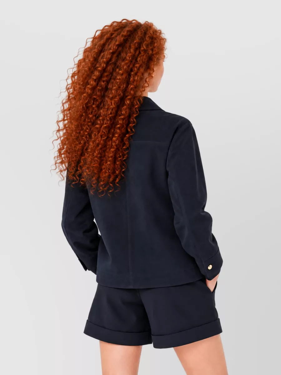 S Max Mara Leather Single Breasted Coat