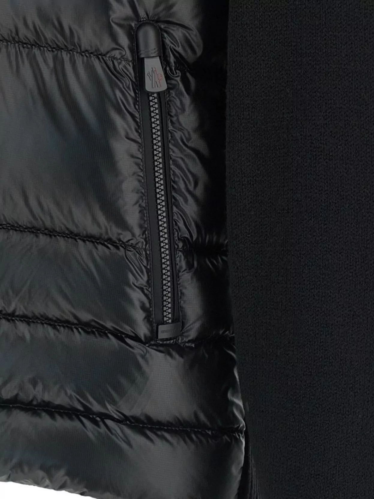 Moncler Grenoble High Collar Puffer Cardigan With Zip Pockets