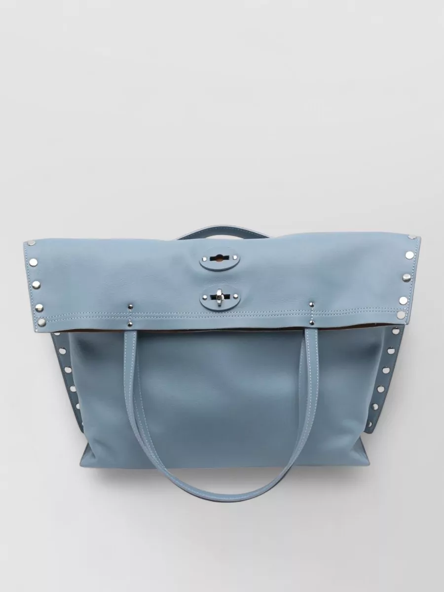 Zanellato Studded Leather Tote Bag