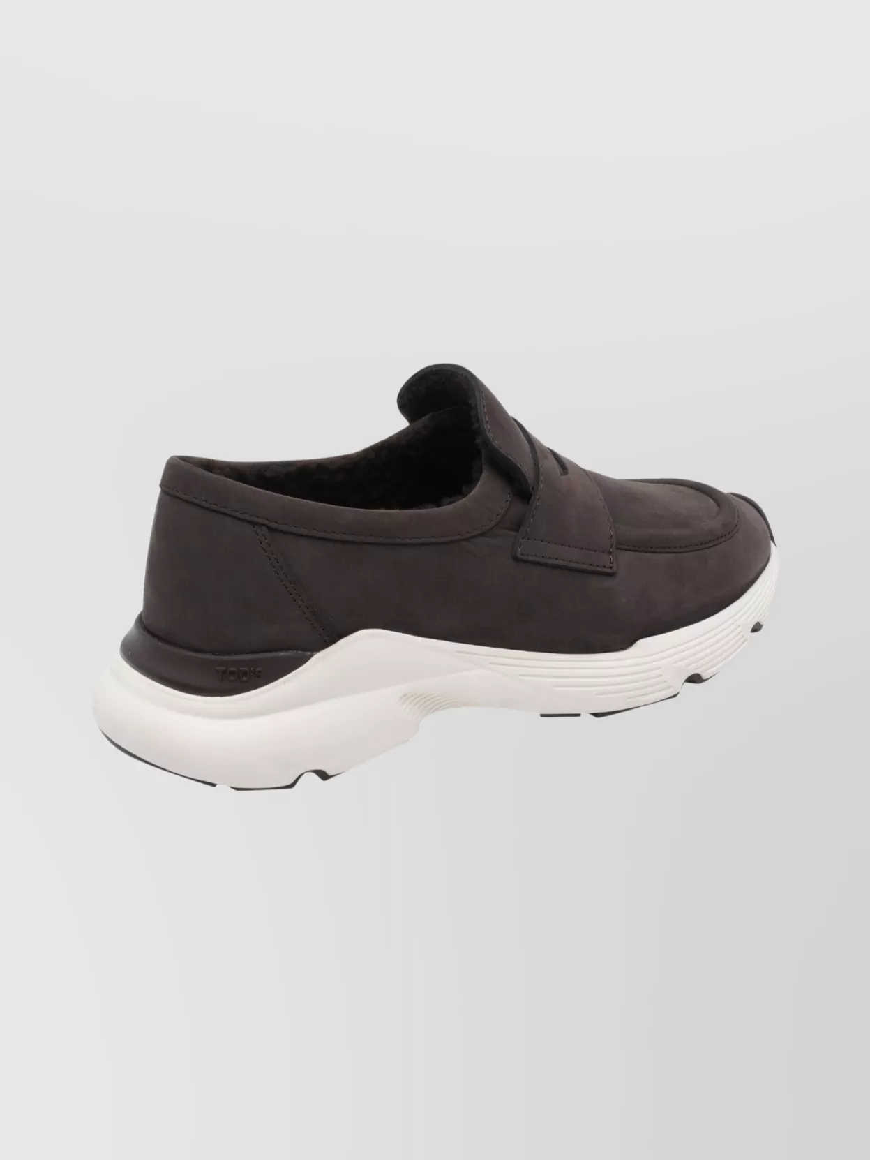 Tod's Sporty Suede Loafers Rubber Sole