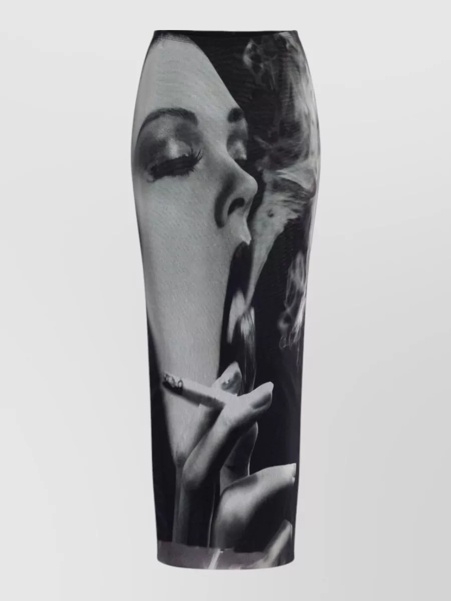 Jean Paul Gaultier midi fitted skirt