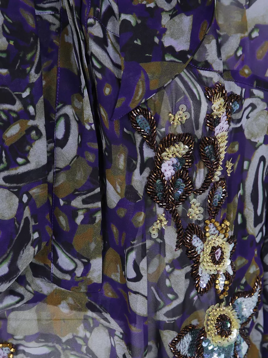 Dries Van Noten Cotton Embroidered Blouse