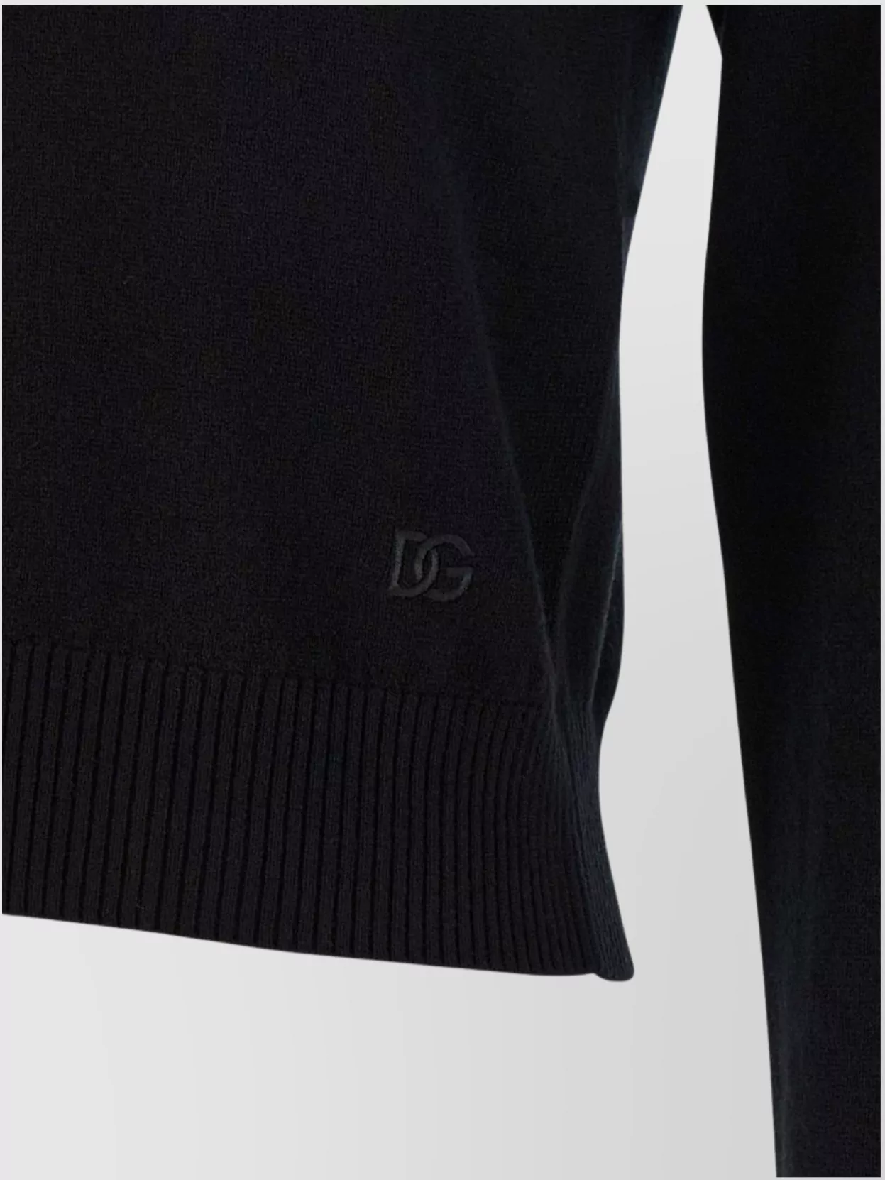 Dolce & Gabbana Polo-style Cashmere Sweater With V-neck In Black