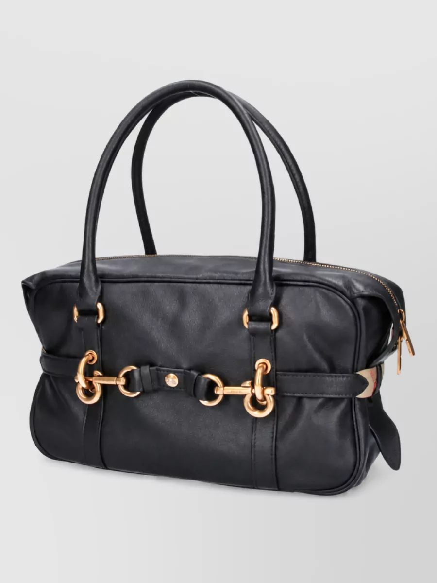Burberry Calf Leather Tote Bag