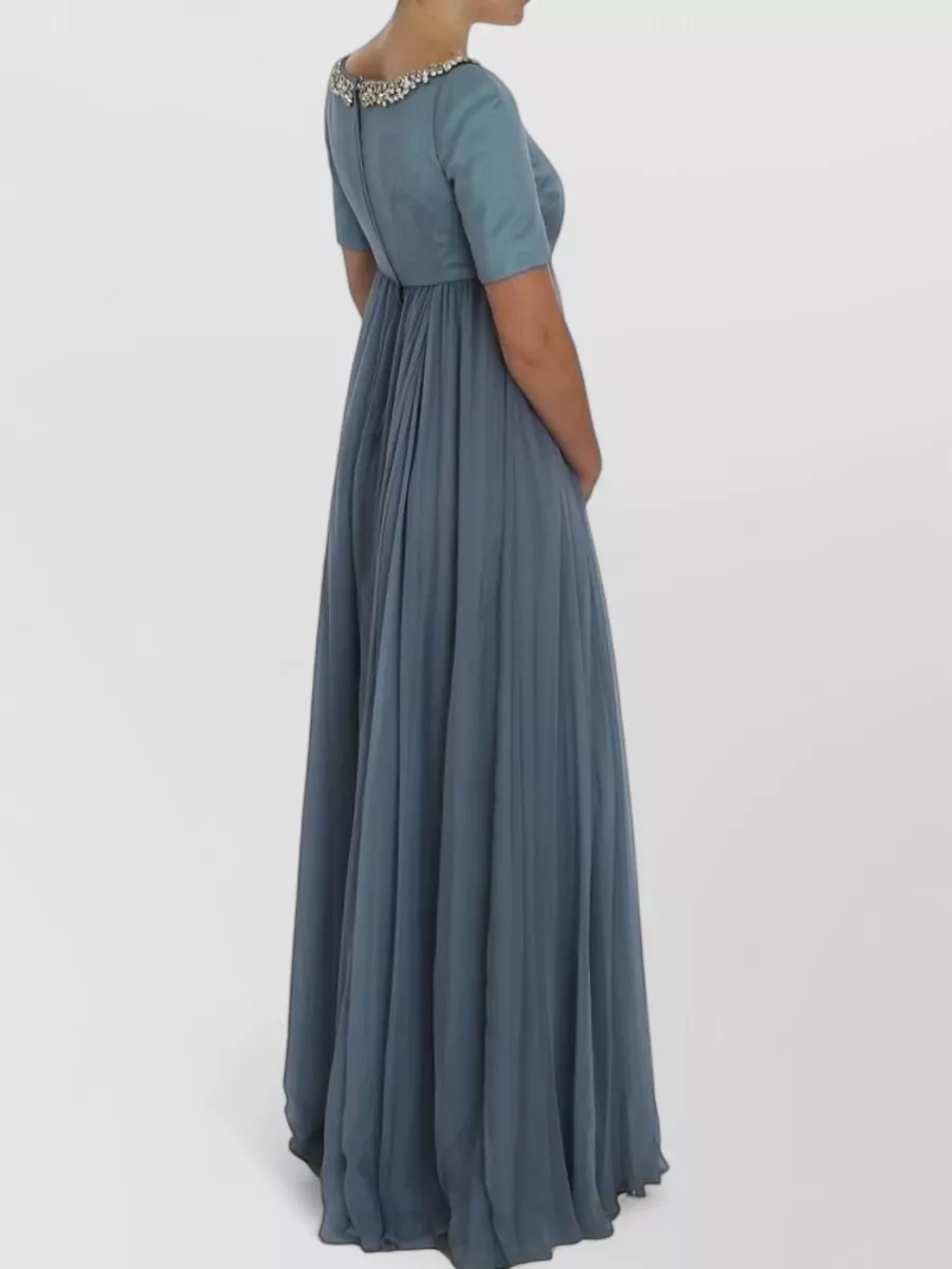 Dolce&Gabbana Silk Crystal-Embellished Maxi Gown