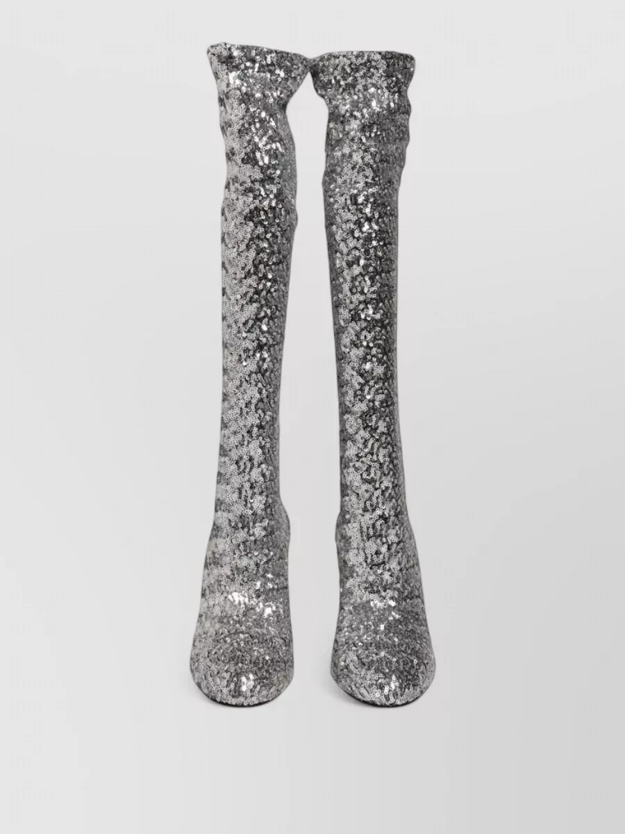 Dolce&Gabbana Sequin Knee-High Boots