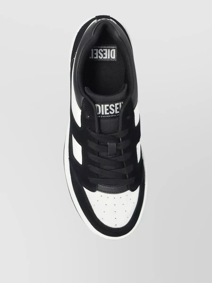Diesel Leather Low-Top Lace-Up Sneakers