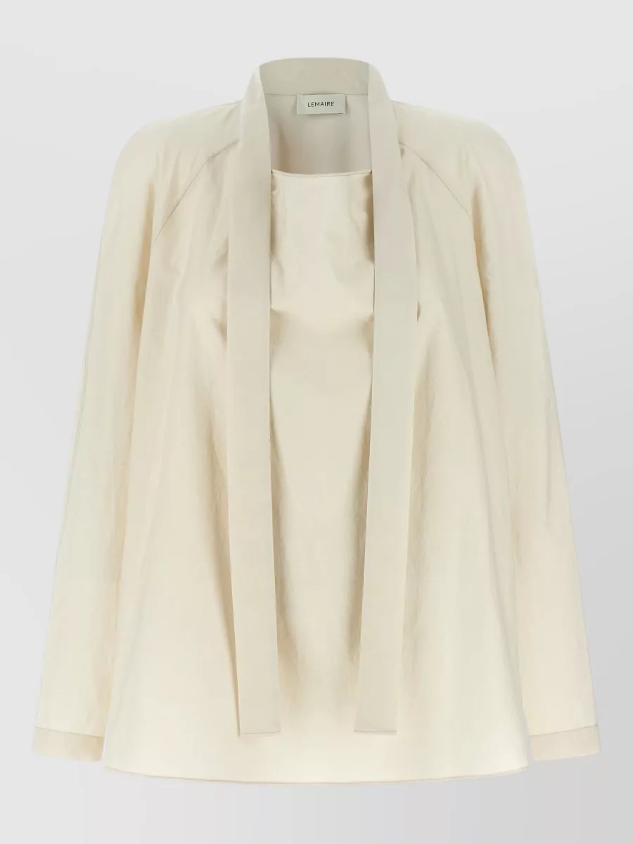 Lemaire Silk Blend Ascot Collar Blouse