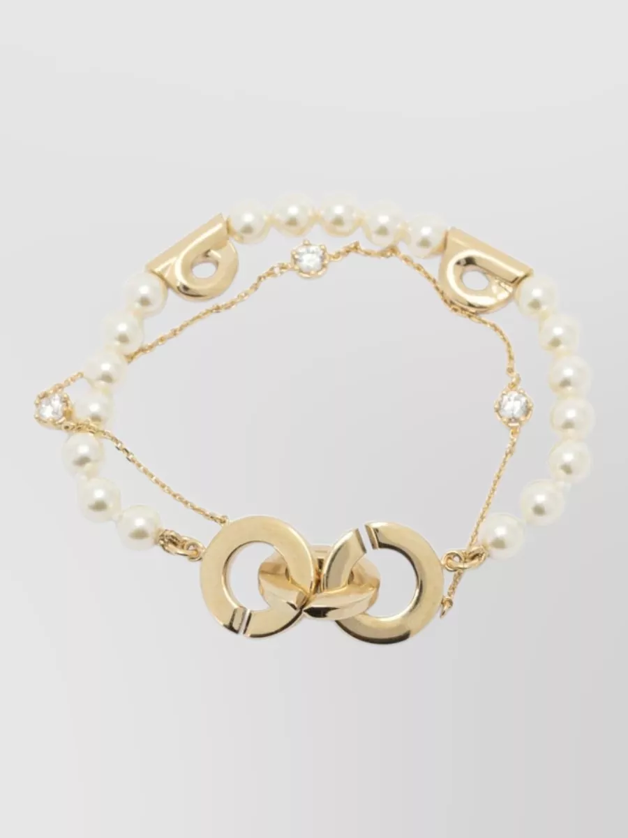 Ferragamo double strand pearl bracelet