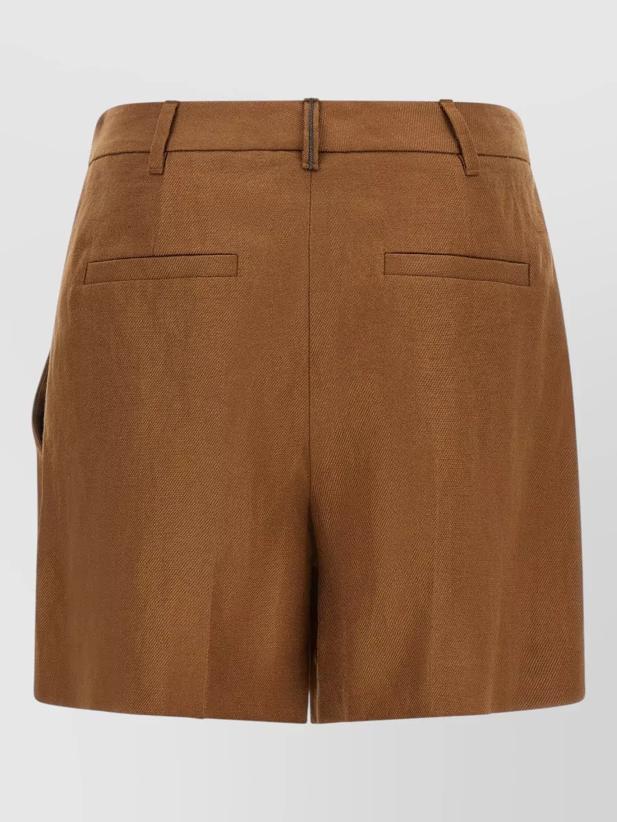 Brunello Cucinelli Linen Relaxed-Fit Bermuda Shorts