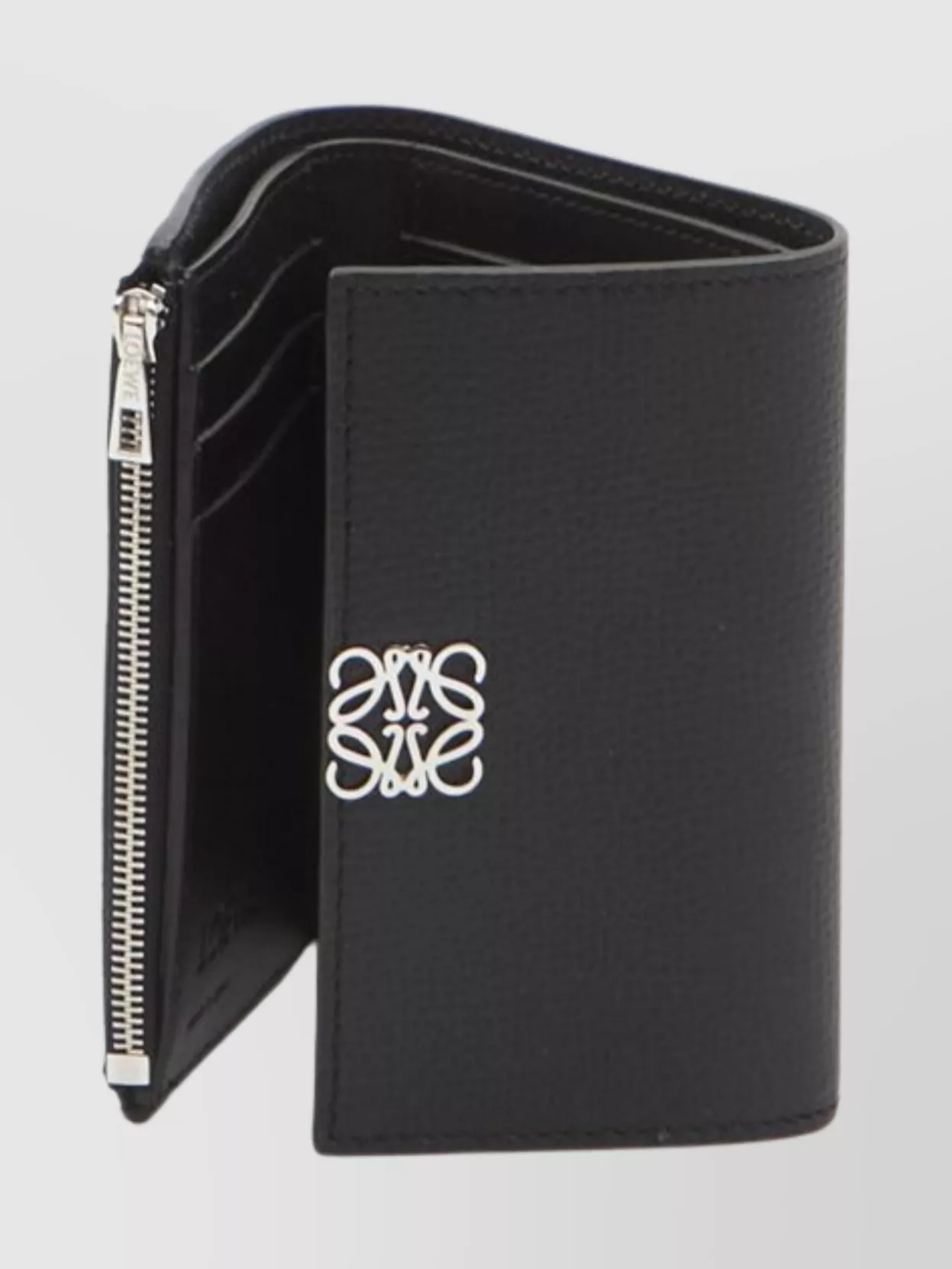 Loewe Compact Vertical Wallet In Pebbled Leather