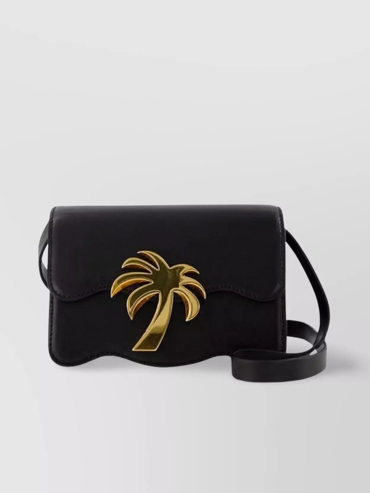 Palm Angels Adjustable Strap Gold-tone Hardware Shoulder Bag In Brown