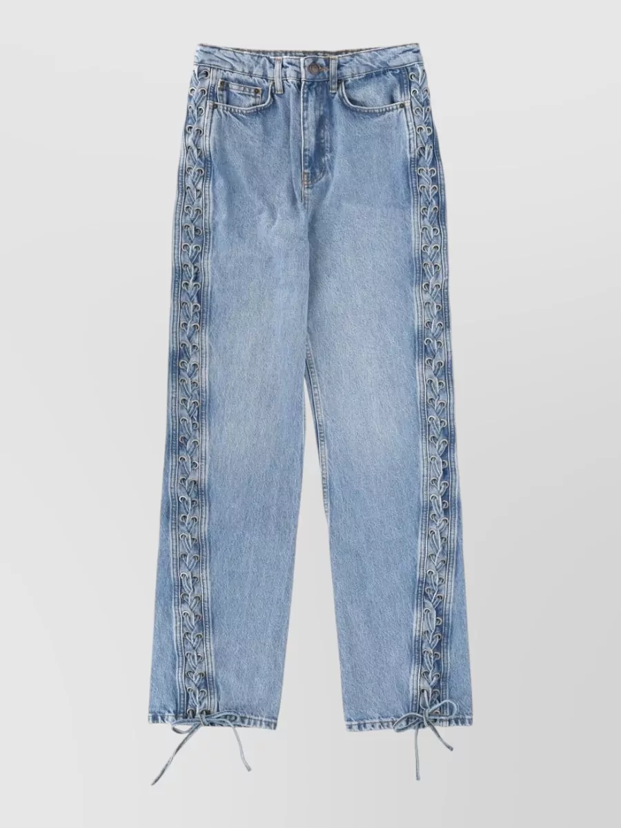 Rotate organic cotton straight-leg jeans