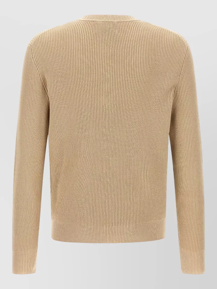 Ballantyne Argyle Waffle-Knit V-Neck Cotton Jumper