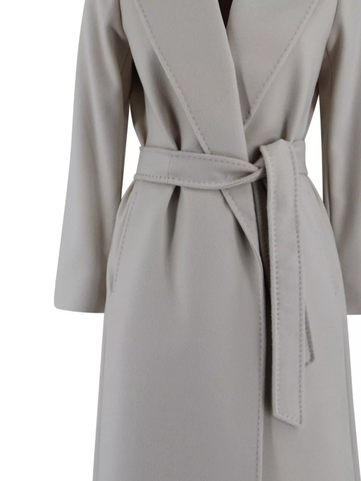 S Max Mara Wool Drape Coat Belted Waist