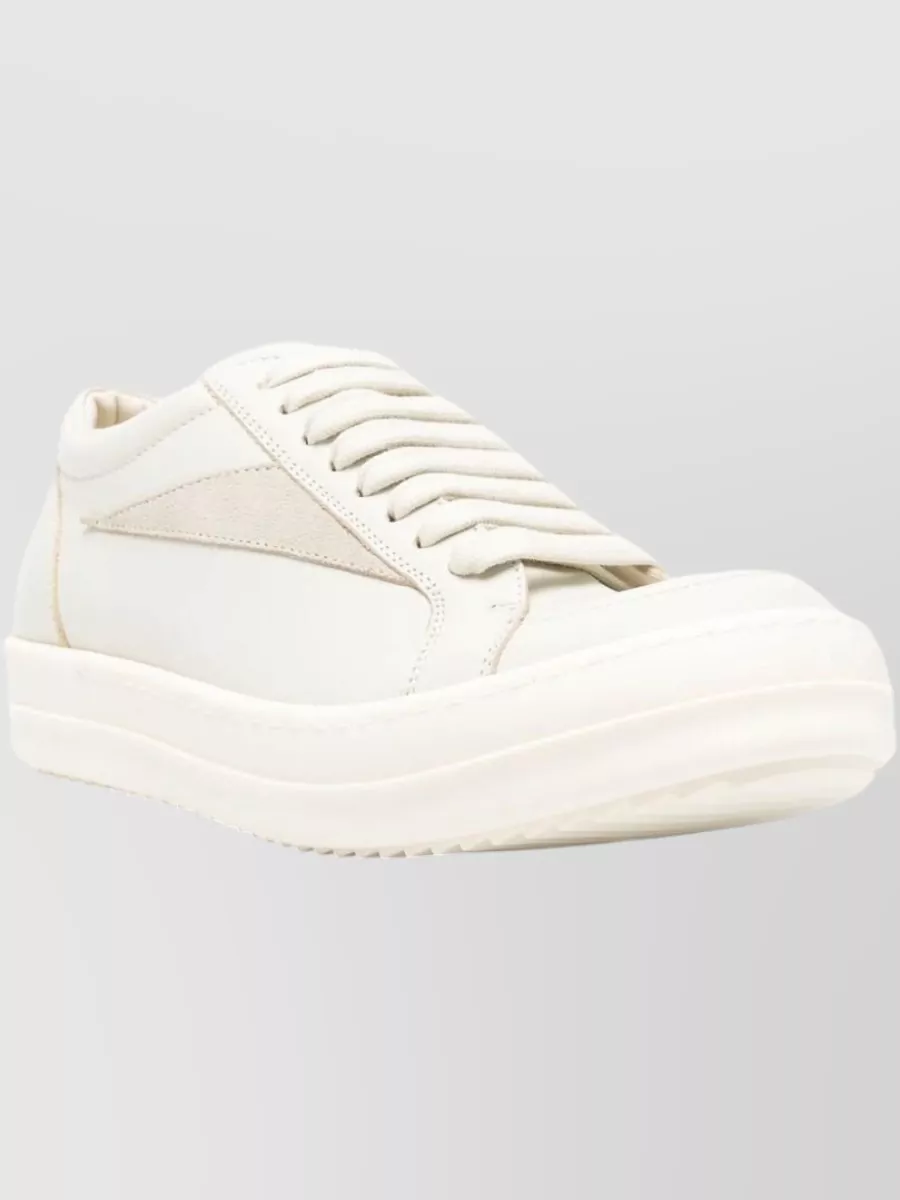 Rick Owens Leather Low-Top Sneakers