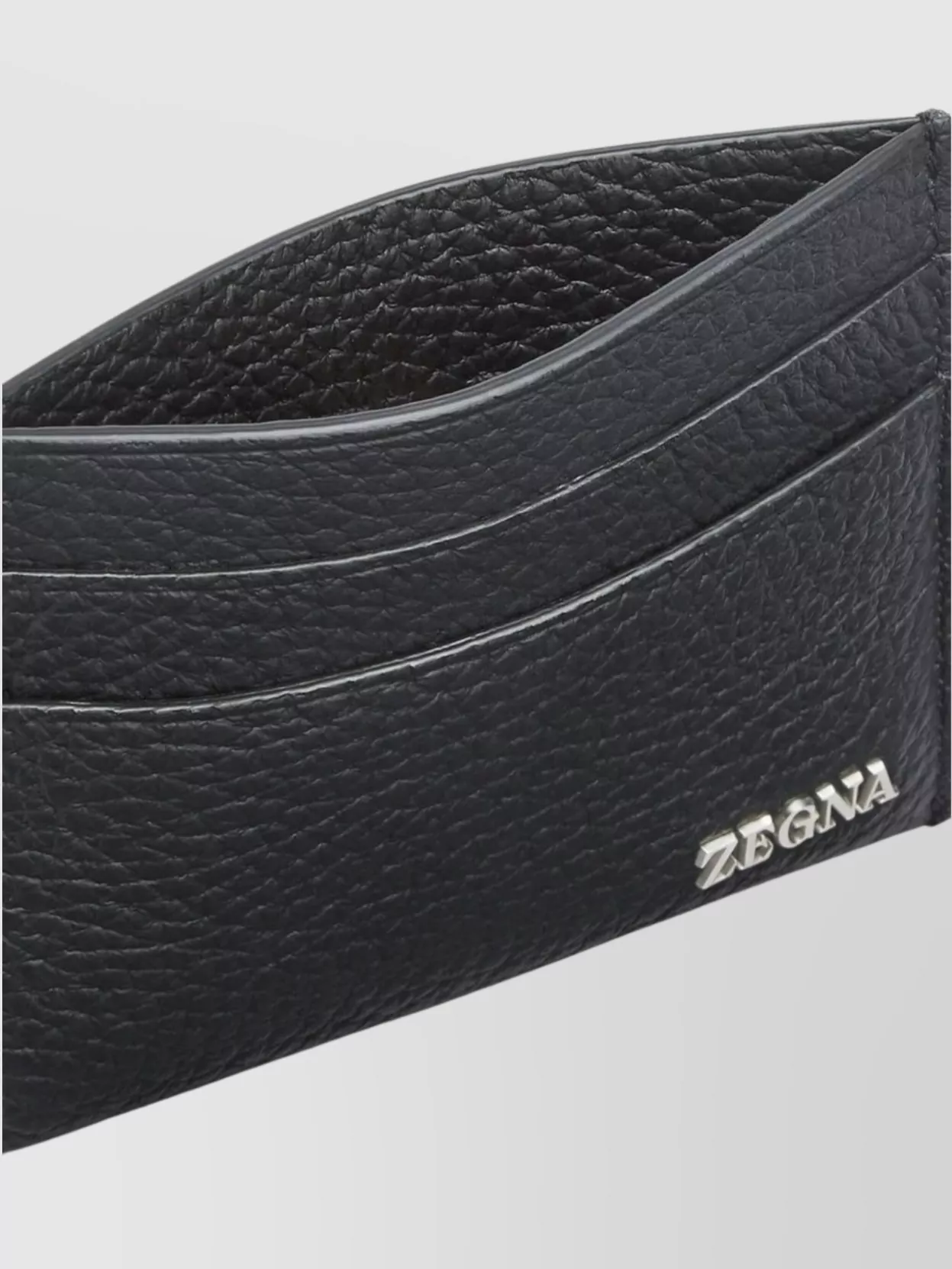 Zegna Textured Card Holder For Daily Use